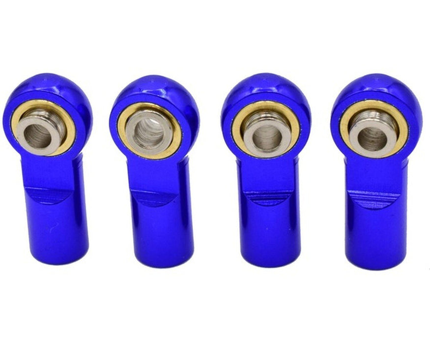 Hot Racing HRARVO160AHBN06 Blue Aluminum Push Rod End for Traxxas Revo 4 Pack