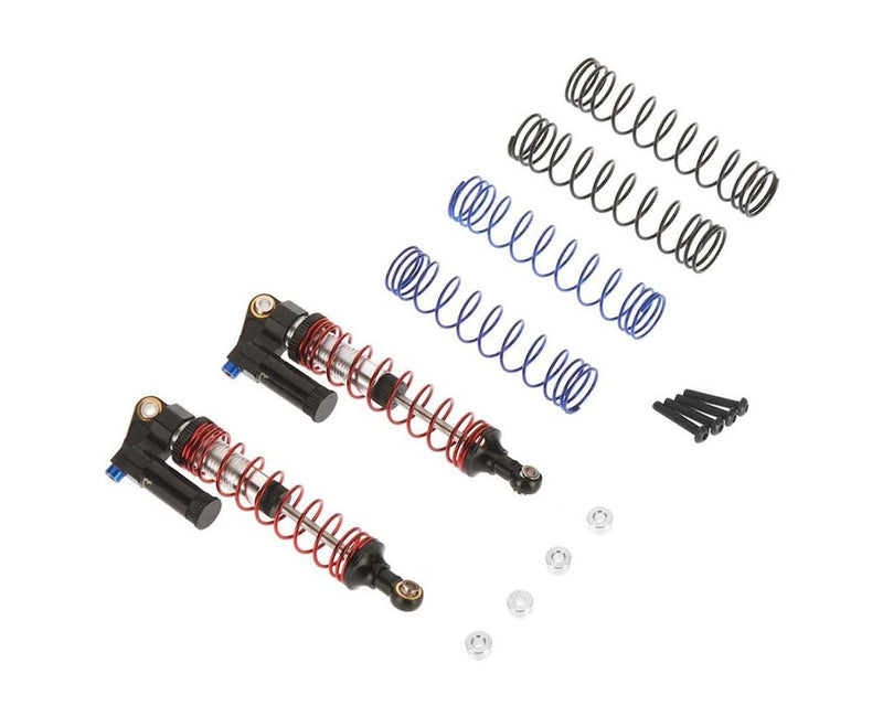 Hot Racing HRASCX90CX01 Black 61-90mm Piggyback Adjustable Rebound Shocks for SCX10ii 1 Pair