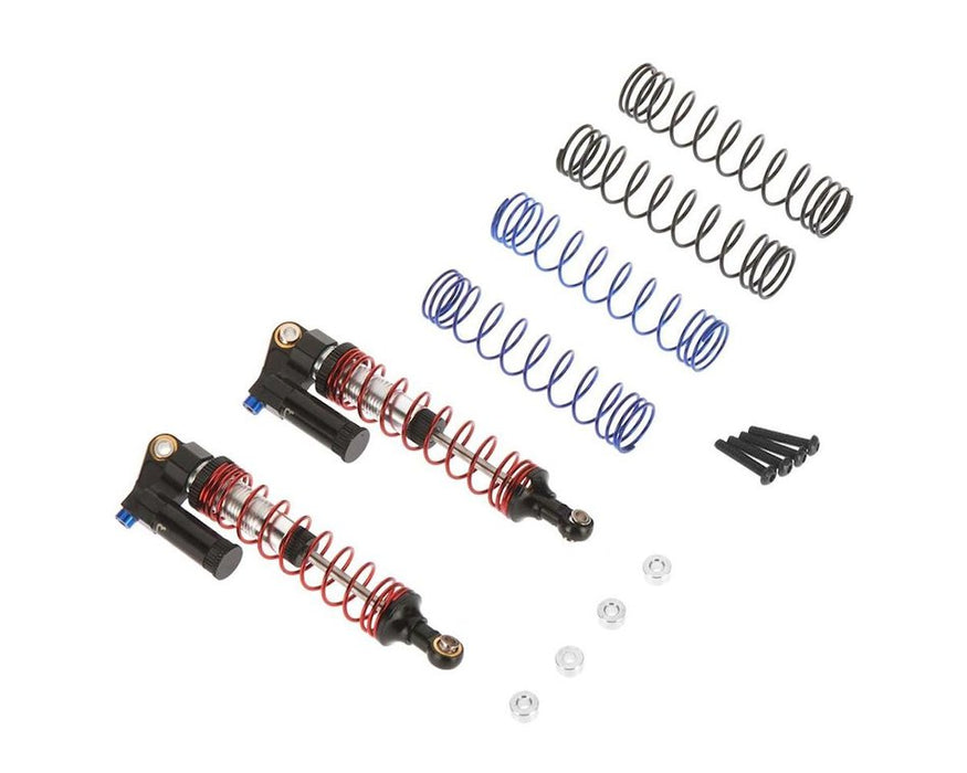 Hot Racing HRASCX90CX01 Black 61-90mm Piggyback Adjustable Rebound Shocks for SCX10ii 1 Pair