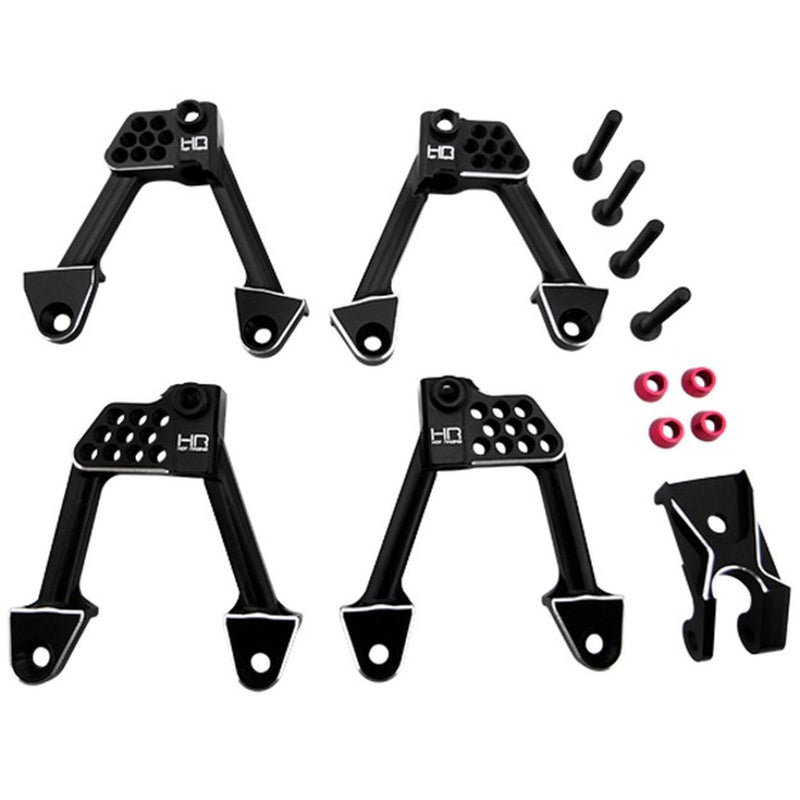 Hot Racing HRASCXT28301 Aluminum Front and Rear Adjustable Shock Towers for SCX10ii