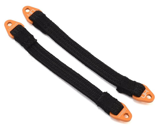 Hot Racing HRASLS100T0303 Orange Suspension Limit Straps 100mm 2 Pack
