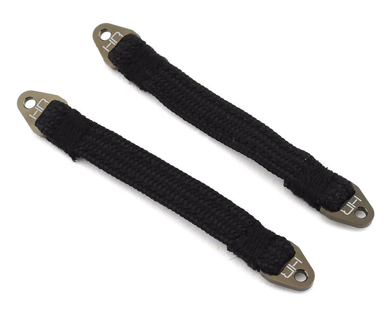 Hot Racing HRASLS90T1111 Suspension Travel Limit Straps 90mm Gunmetal 2 Pack
