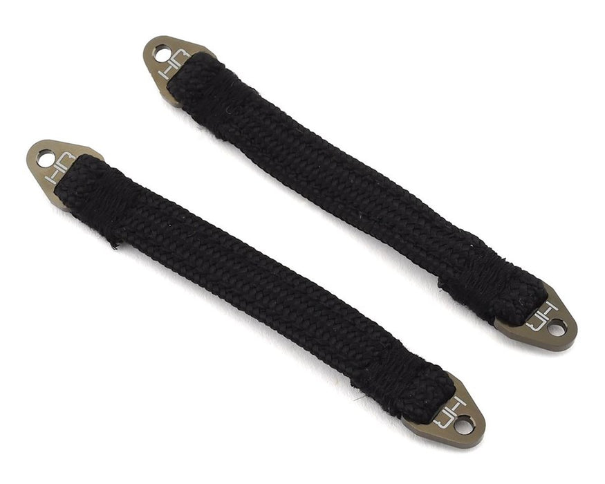 Hot Racing HRASLS90T1111 Suspension Travel Limit Straps 90mm Gunmetal 2 Pack