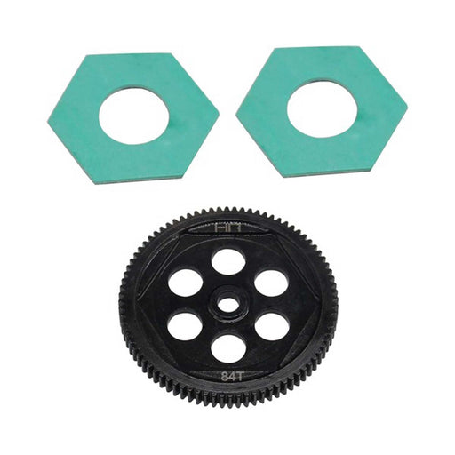 Hot Racing HRASTTX848 Steel 48P 84T Spur Gear & Slipper Pads for 22S