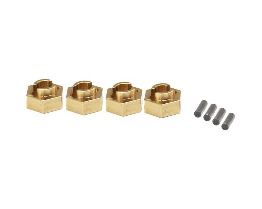 Hot Racing HRASXTF10H Brass Stock Wheel Hubs with 7mm Hex for SCX24
