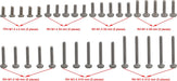 Hot Racing HRASXTF14MSS M1.4 Round Head Screw 35 Piece Set for SCX24