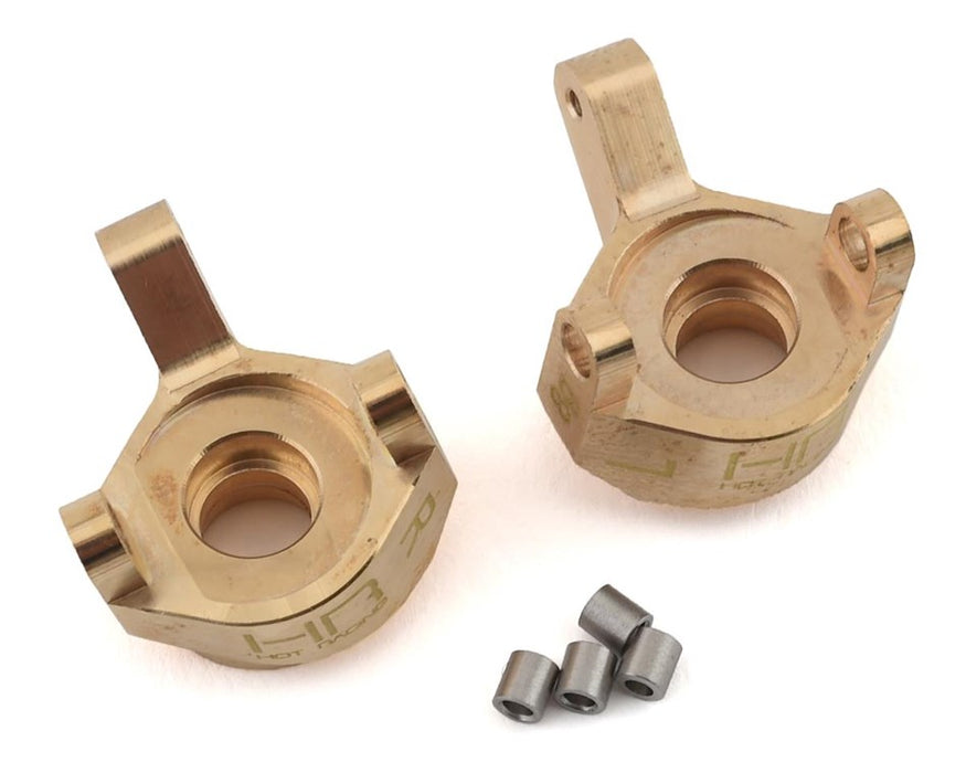 Hot Racing HRASXTF21H Brass Front Steering Knuckles for SCX24