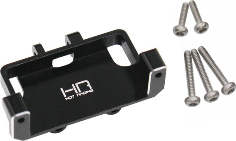 Hot Racing HRASXTF2401 Black Aluminum Servo Mount for SCX24