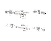 Hot Racing HRASXTF2604H +4mm Steel Axle Brass Weights for SCX24