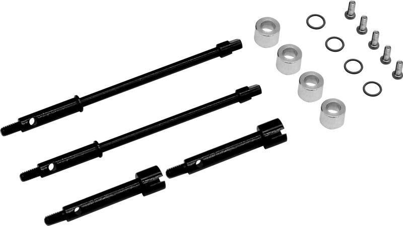 Hot Racing HRASXTF39W04 +4mm Steel Drive Stub Axles for SCX24
