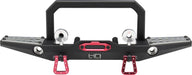 Hot Racing HRATRXF03EMR01 Black Aluminum Front Bumper with Winch and Light Mount for TRX4