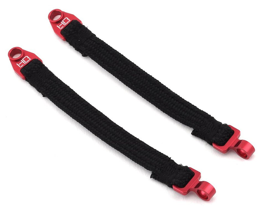 Hot Racing HRATUDR88SLS108 Suspension Travel Limit Straps for Rear UDR 108mm Red 2 Pack
