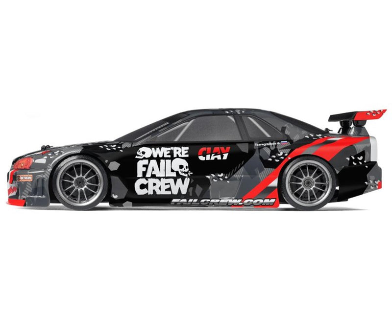 HPI 120091 1/10 E10 Drift Fail Crew Nissan Skyline R34 GT 4WD RTR Car