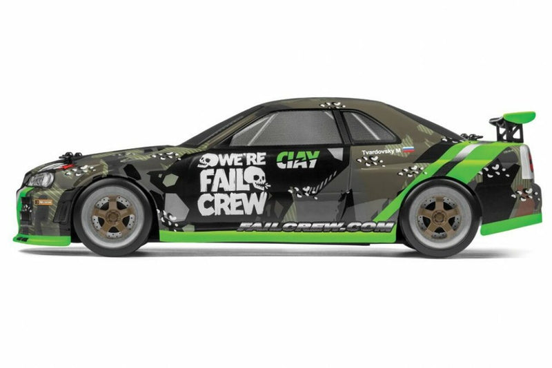 HPI 120101 1/18 Micro RS4 Drift Fail Crew Nissan Skyline R34 GT-R 4WD RTR Car