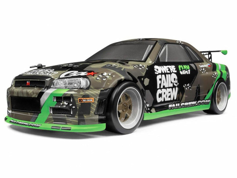 HPI 120101 1/18 Micro RS4 Drift Fail Crew Nissan Skyline R34 GT-R 4WD RTR Car