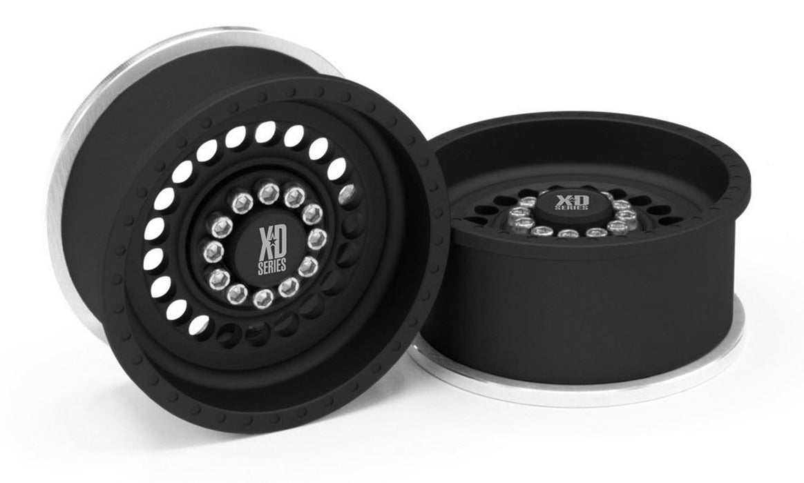 Incision by Vanquish IRC00310 KMC 1.9 XD136 Panzer Black Anodized Beadlock Wheels 1 Pair