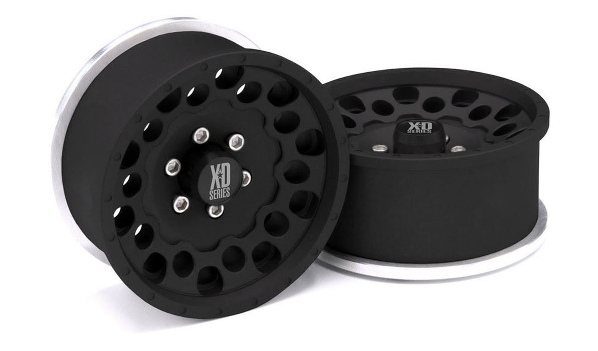 Incision by Vanquish IRC00330 KMC 1.9 XD129 Holeshot Black Anodized Beadlock Wheels 1 Pair