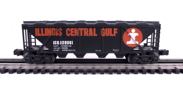 Industrial Rail 4101 O Gauge 4 Bay Covered Hopper Illinois Central Gulf ICG 120381 - NOS