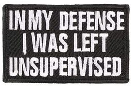 In My Defense Patch with Loop and Hook Backing (Approximately 3"x2") Colors May Vary