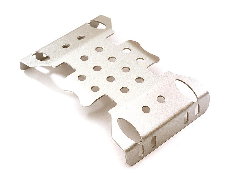 Integy C28471 Silver Metal Protection Center Skid Plate for SCX10ii