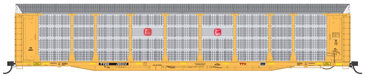 Intermountain 452102-04 HO Scale Bi-Level Autorack Kansas City Southern KCS TTGX 981790