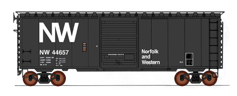 Intermountain 45424 HO Scale 40' PS-1 Boxcar Norfolk & Western NW