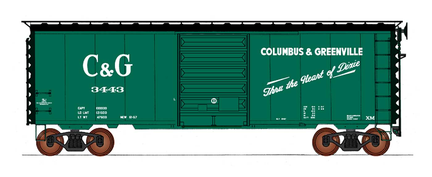 Intermountain 45487 HO Scale 40' PS-1 Boxcar Columbus & Greenville C&G