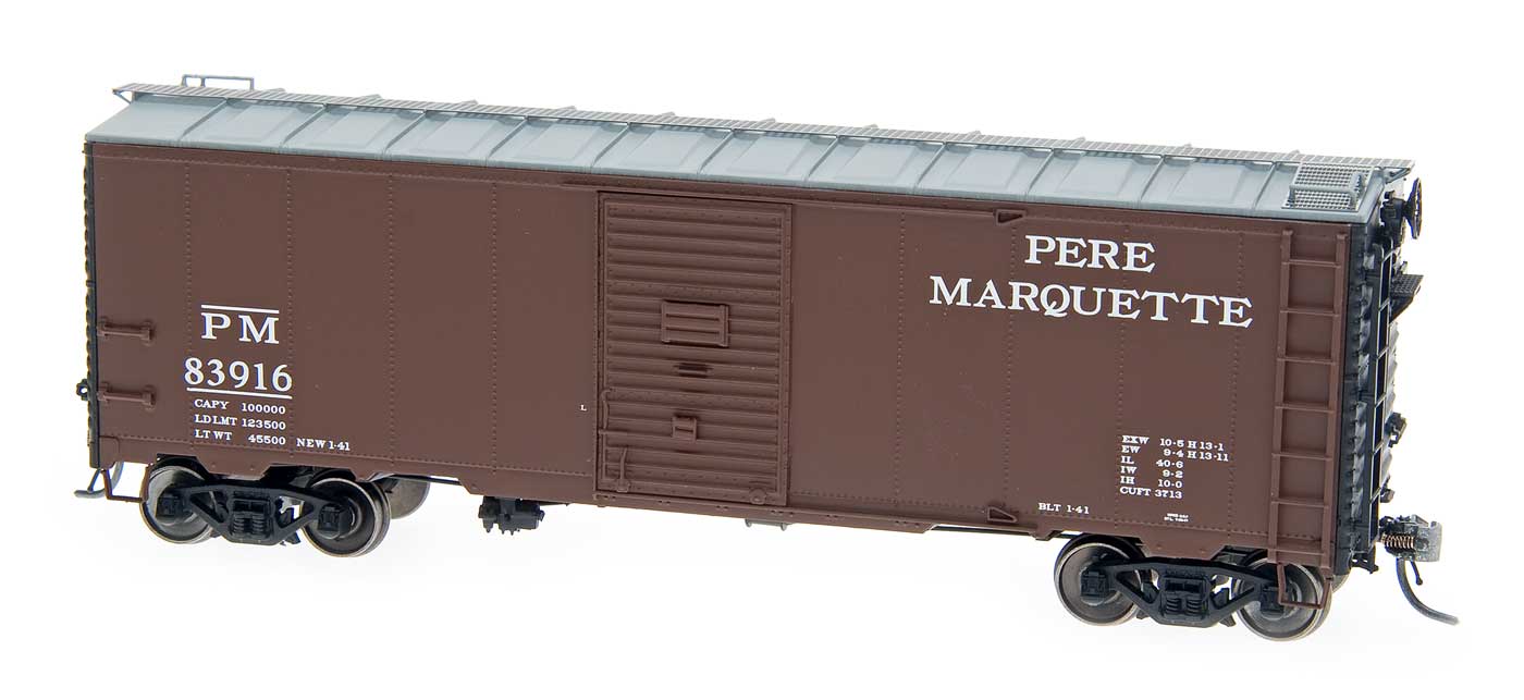 Intermountain 45765-04 HO Scale 40' 1937 AAR Boxcar Pere Marquette PM 83916
