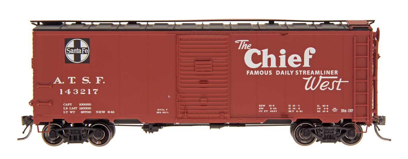 Intermountain 45835 HO Scale 40' Modified AAR Boxcar Santa Fe "Chief" ATSF