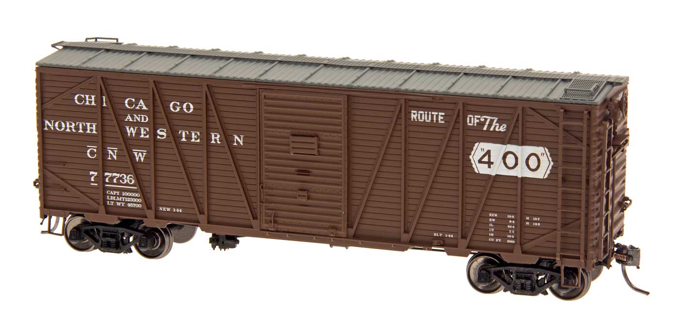 Intermountain 46072 HO Scale 40' WWII War Emergency Boxcar Chicago NorthWestern C&NW