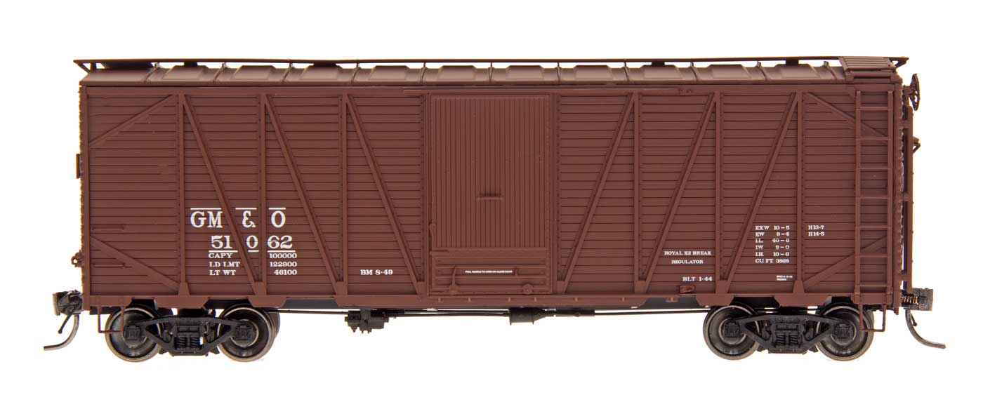 Intermountain 46076 HO Scale 40' WWII War Emergency Boxcar Gulf Mobile & Ohio GM&O