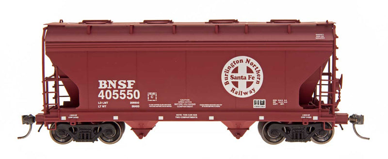 InterMountain 46533-05 HO Scale ACF 2 Bay Covered Hopper BNSF 406381 - USED