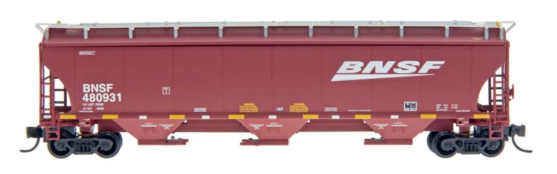 InterMountain 472107 HO Scale Trinity 5161 Cu. Ft. Covered Hopper BNSF "Swoosh" (6 Numbers)