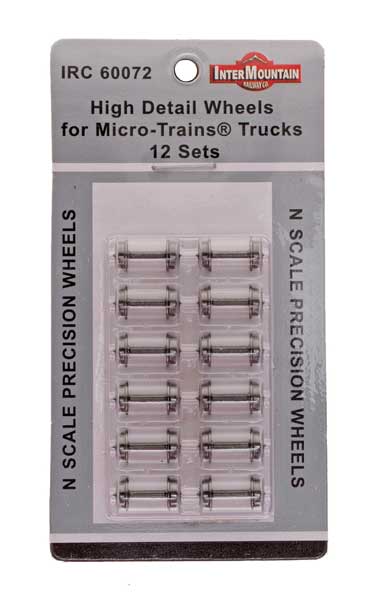 Intermountain 60072 N All Brass Insulated 33" Metal Wheel Sets for Micro-Trains 12 Pack