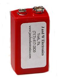 J and W Electronics O Gauge BCR-1 Battery Component Replacement 9 Volt Style