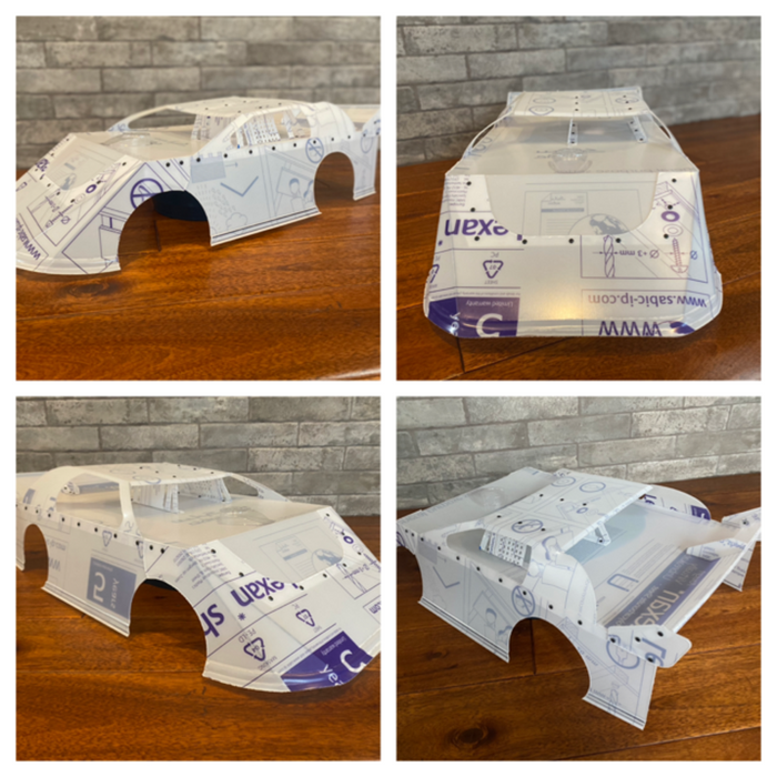 J Body Crate Late Model Clear Body