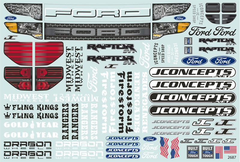J Concepts 0274  Raptor MT Monster Truck Clear Body "Twenty One"