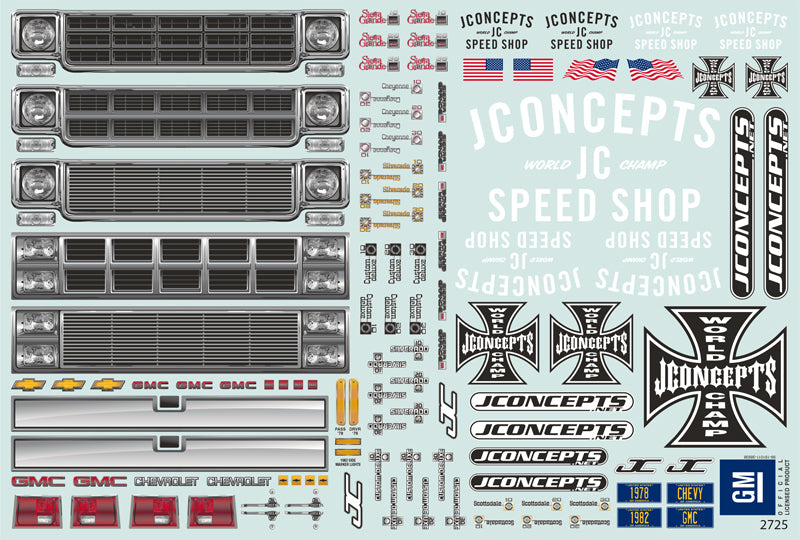 J Concepts 0382 1982 GMC K10 Clear Body for 1/16 E-Revo