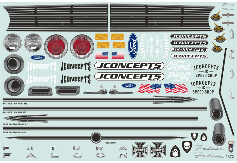 J Concepts 0386 1963 Ford Falcon Street Eliminator Clear Body