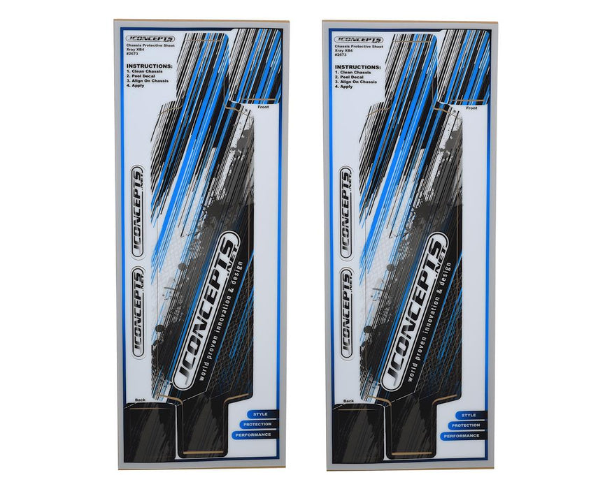 J Concepts 2673 XRAY XB4 Chassis Protector 2 Sheets