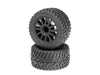 J Concepts 3056-3030 2.8" G-Locs Tires Mounted on Black Wheels for Stampede 4x4