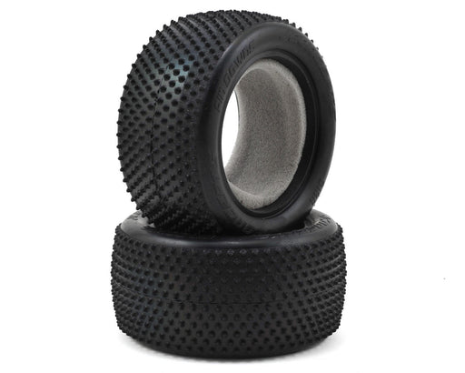J Concepts 3136-010 Pin Downs 1/10 Buggy Rear Tires with Pink Medium Soft Carpet Compound 1 Pair