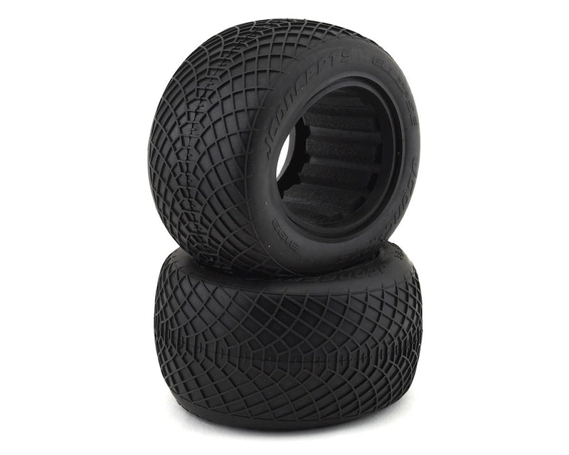 J Concepts 3199-07 2.2" Stadium Truck Ellipse Black Mega Soft Compound 2-Pack