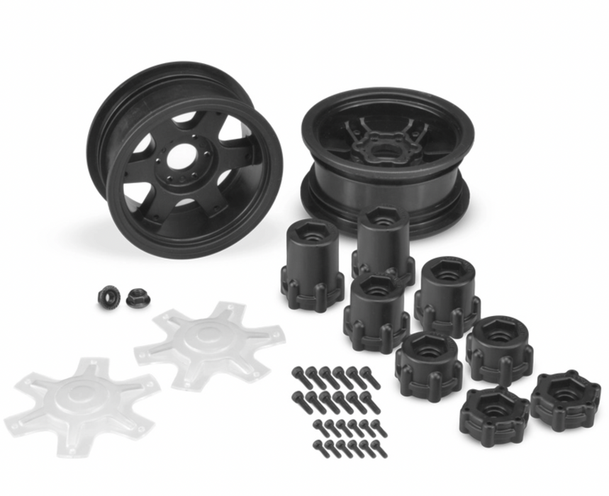 J Concepts 3379B Dragon 2.6" Monster Truck Wheels with Adapters 1 Pair