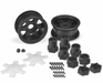 J Concepts 3379B Dragon 2.6" Monster Truck Wheels with Adapters 1 Pair