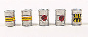JL Innovation 412 HO Scale Silver Industrial Barrels 5 Pack