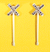 JL Innovation 845 HO Scale Railroad Crossing Crossbucks 2 Pack