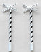 JL Innovation 857 HO Scale Tiger Striped Railroad Crossing Crossbucks 2 Pack