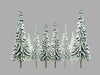 JTT 92007 Snow Spurce Trees 4" to 6" Scenic HO Scale, 24 Pack