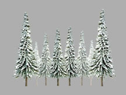 JTT 92007 Snow Spurce Trees 4" to 6" Scenic HO Scale, 24 Pack